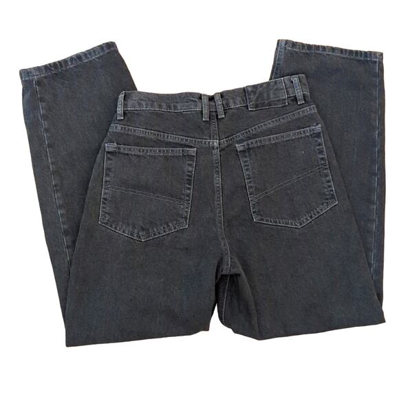 Collusion ASOS 90s Baggy Dad Crossover Waistband Washed Black Straight Jeans - Picture 2 of 3